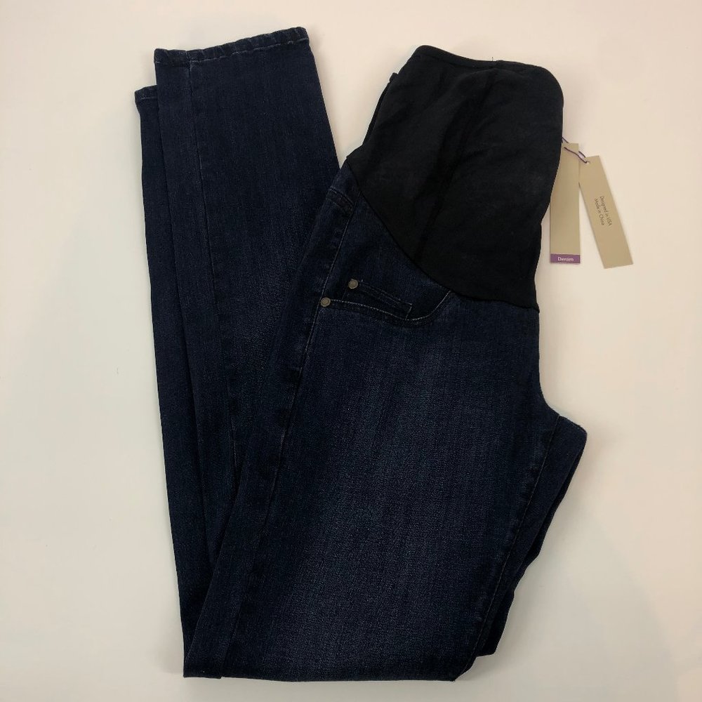 Kimi + Kai Maternity Dark Wash Straight Denim 25